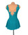Back of Fancy Cutwork Skating Dress - Teal