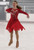 Rhinestone Rhumba Ice Dance Dress - Red