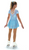 Back of Softly Sequins Dress - Crystal Blue