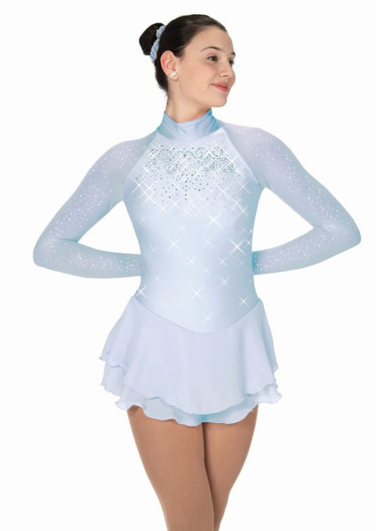 Satin Slipper Skating Dress - Ice Blue