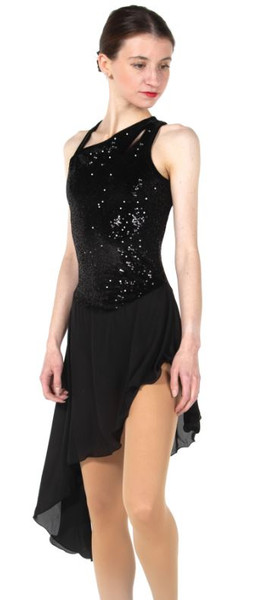 Black Sequin Chasse Dance Dress