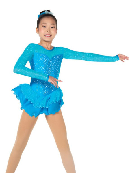 Crystal Kisses Skating Dress - Turquoise