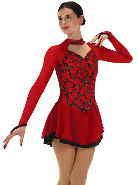 Lipstick Red Skating Dress