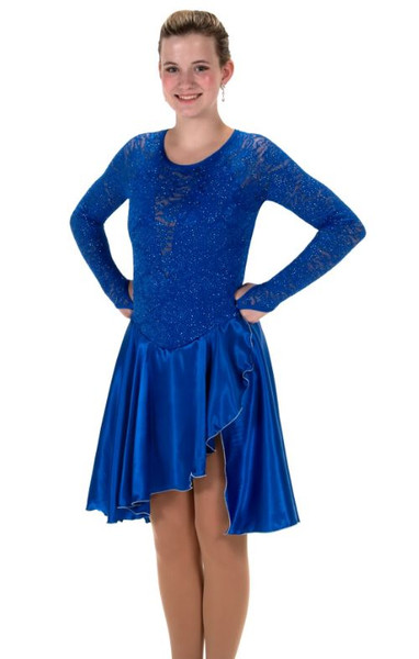 Lilt of Lace Ice Dance Dress - Royalty Blue