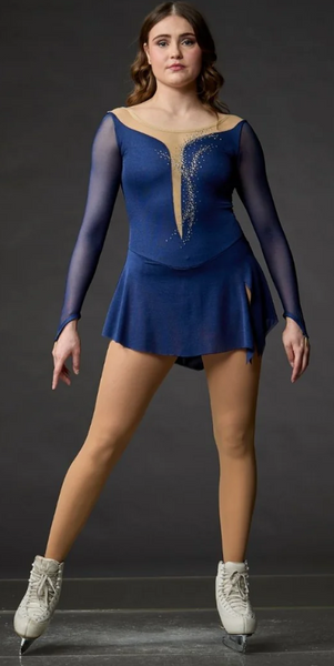 Mia Skating Dress in Navy
