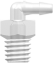 10-32 Special Tapered Thread Elbow, 1/16" barb, PP