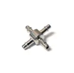 Tube Fitting, Ni/Brass, 4-way, 1/16"