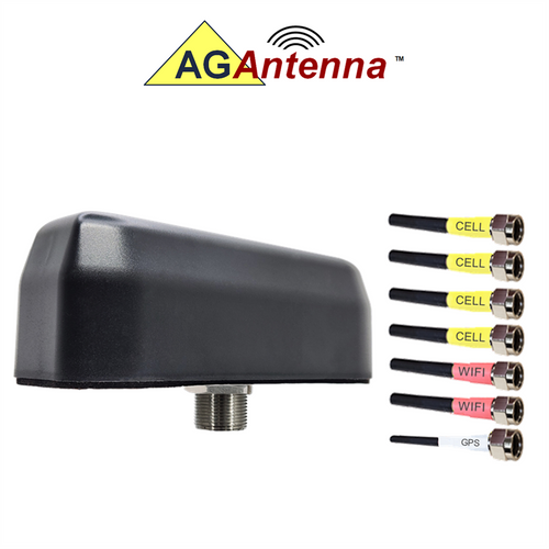AG97-BB-4CG2W: MIMO 4 x Cellular 4G LTE Anterix CBRS 5G NR / GPS GNSS / MIMO 2 x Multi-Band WiFi 7 – SMA (Black)