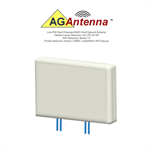AG-DP4C-PM: Low PIM | Dual Slant Polarized MIMO 4 x Cellular 4G LTE 5G NR C-Band | WiFi B 1-7 | Anterix CBRS LoRaWAN WiFi-HaLow Multi-Network Antenna