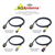 N Female 1ft AGA200 Coax Cables - SMA Male | QMA Male | TNC Male | FAKRA-D (Sold Separately)