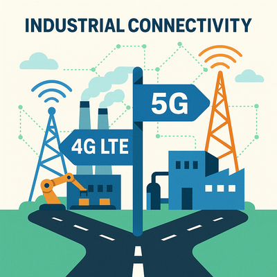 Industrial Connectivity at a Crossroads: Choosing Between 4G LTE and 5G