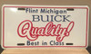 Lot of 3 vintage Buick front vanity license plates