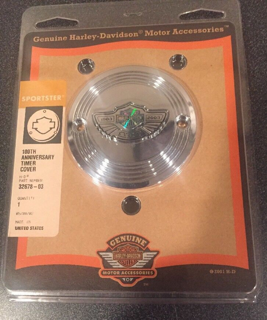 NOS HARLEY-DAVIDSON SPORTSTER 100TH ANNIVERSARY DERBY COVER,AIR CLEANER COVER TRIM,TIMER COVER 