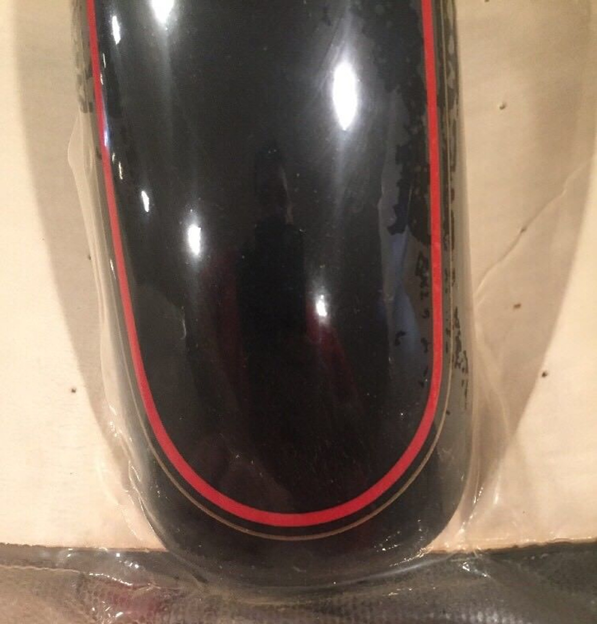 NOS OEM HARLEY-DAVIDSON 85TH ANNIVERSARY FX FRONT FENDER BLACK W/RED/GOLD PINSTRIPES STILL IN SHRINKWRAP!!