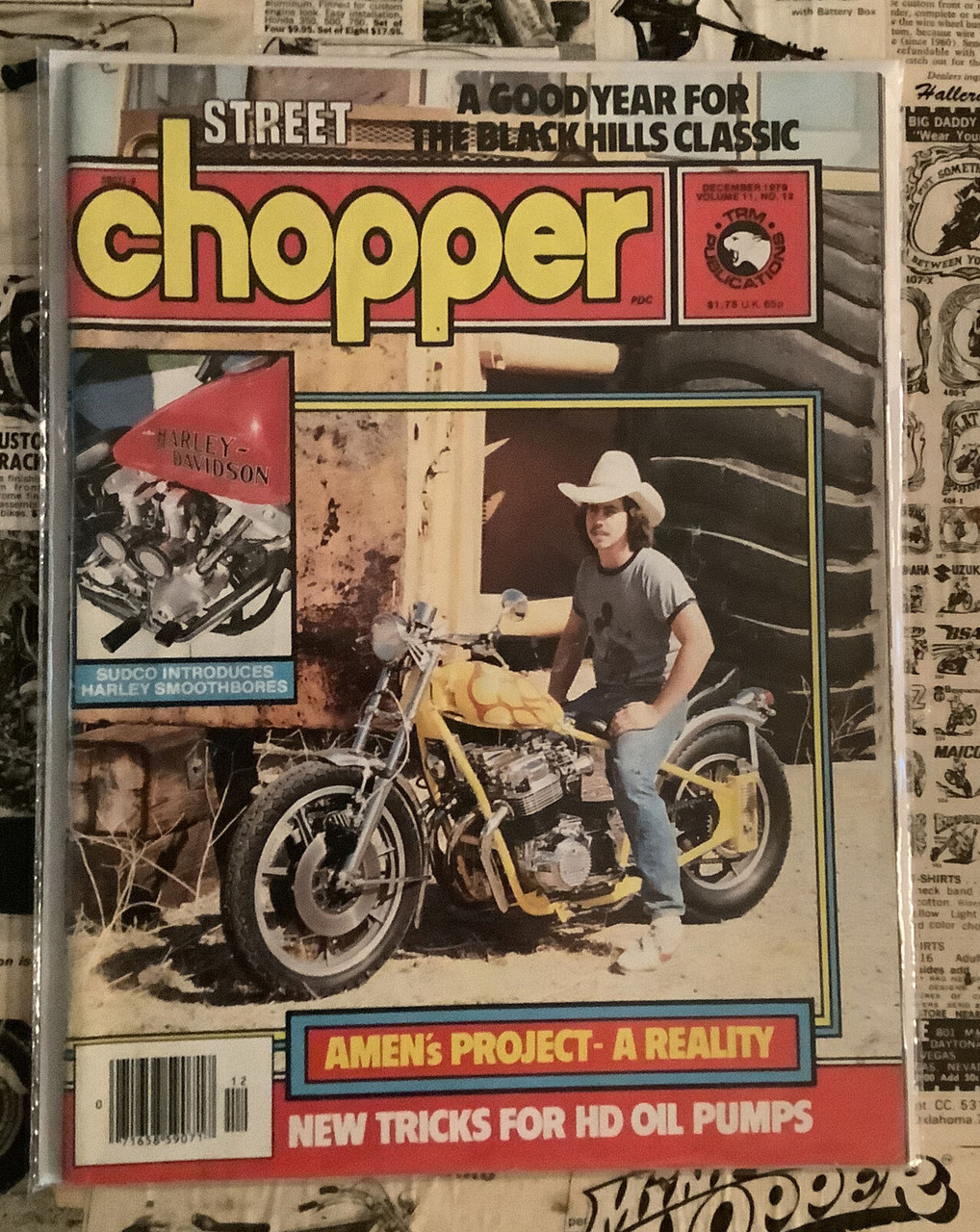 Street Chopper Magazine, Vintage, 1980's, choppers,  bikers, coolintocash.com, shopthegarage.com, Bingo's Swap Meet Garage