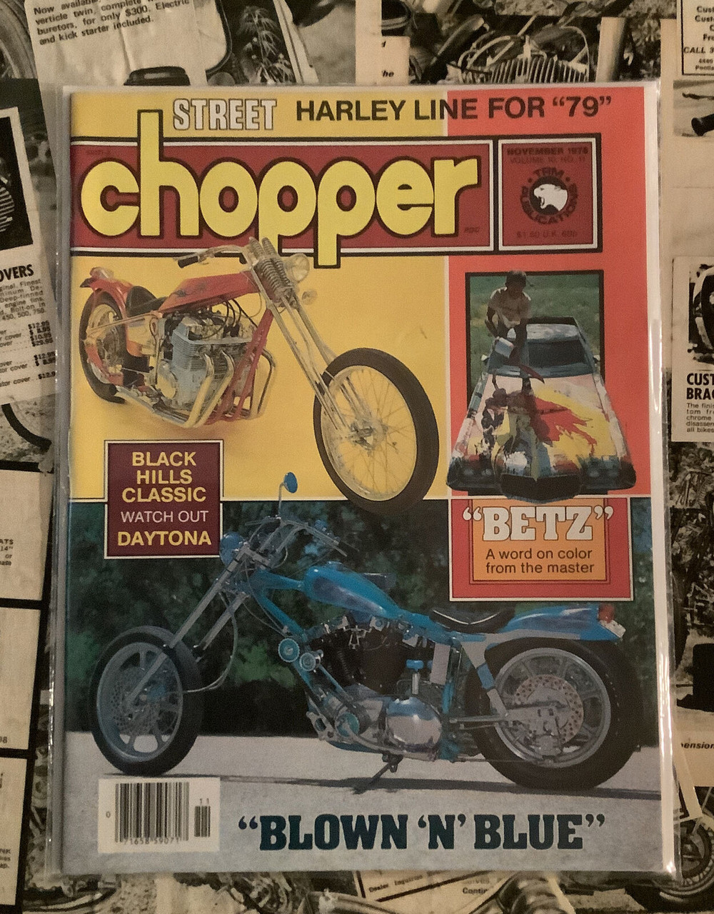 Street Chopper Magazine, Vintage, 1980's, choppers,  bikers, coolintocash.com, shopthegarage.com, Bingo's Swap Meet Garage