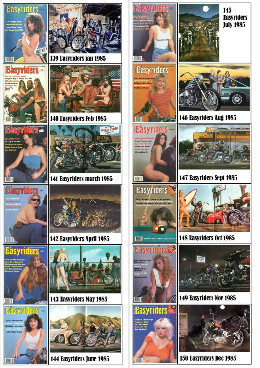 Easyriders Magazine, Vintage, 1980's, David Mann, bikers, coolintocash.com, shopthegarage.com, Bingo's Swap Meet Garage