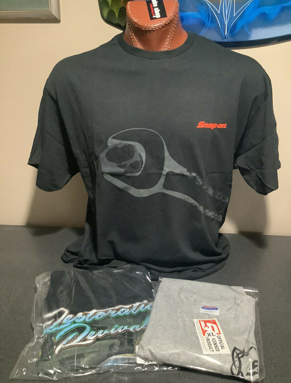 Snap-On Tools men's XL t-shirt lot, shopthegarage.com, shopthegarage, coolintocash, cool into cash, bingo's swap meet garage