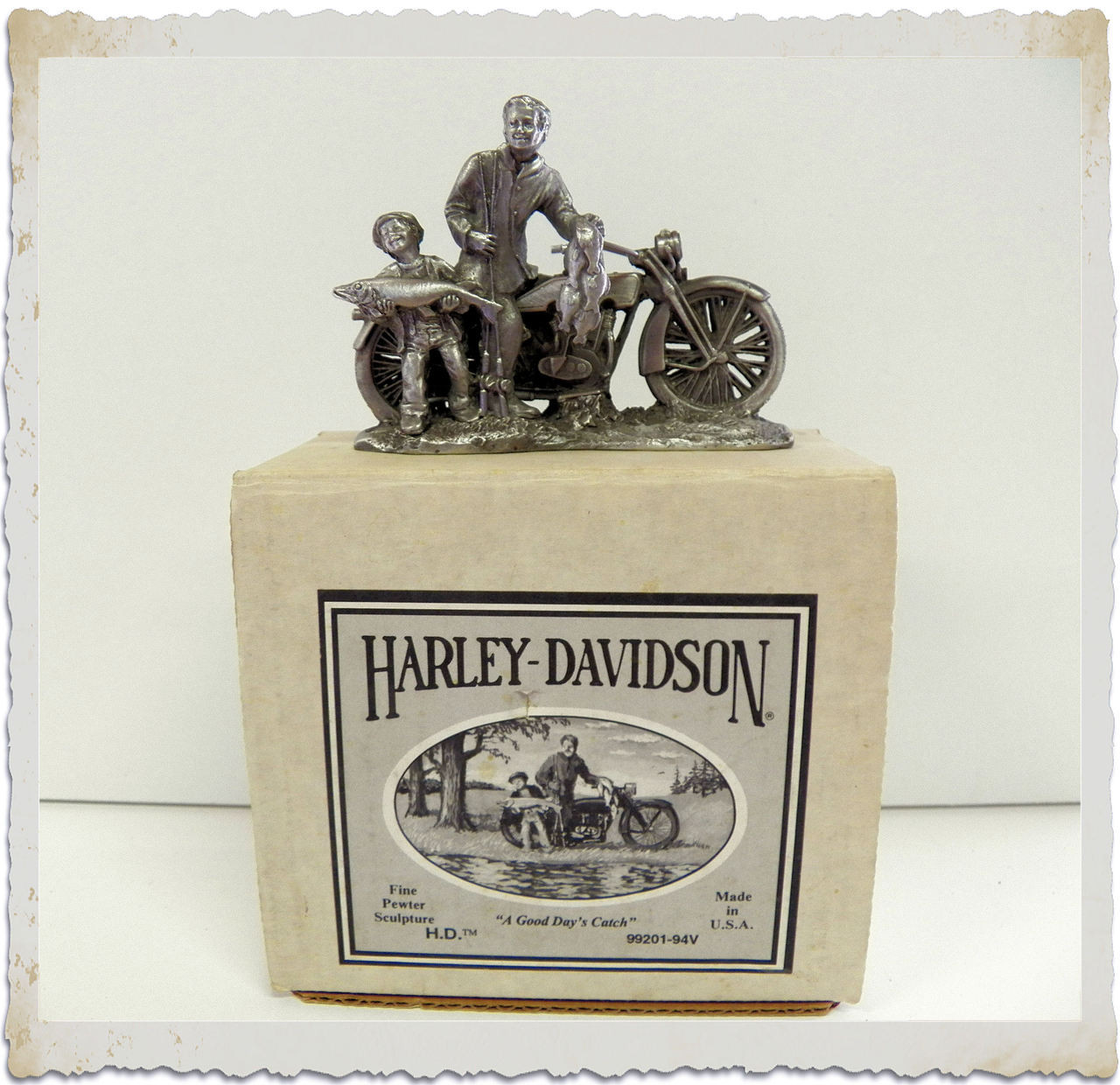         Harley-Davidson
      "Good Days Catch"
          Pewter Figure 
       H-D Item #99201-94V