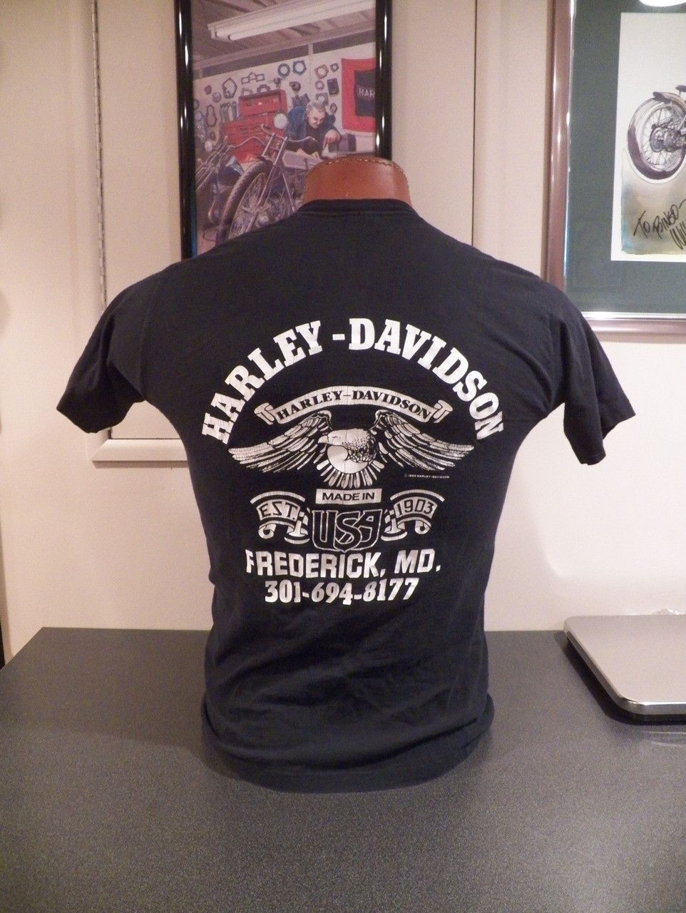 Vintage 1980 's Harley Davidson Pocket T-shirts Frederick, MD , coolintocash.com, shopthegarage.com, cool into cash, shop the garage, Bingo's Swap Meet Garage