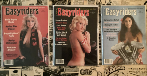 Easyriders Magazine, Vintage, 1980's, David Mann, bikers, coolintocash.com, shopthegarage.com, Bingo's Swap Meet Garage