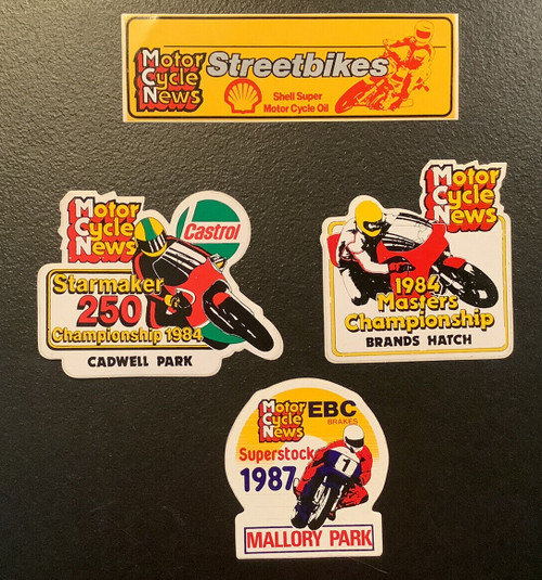 Shop the Garage, vintage decals, motorcycle racing, stickers, coolintocash, cool into cash, shopthegarage