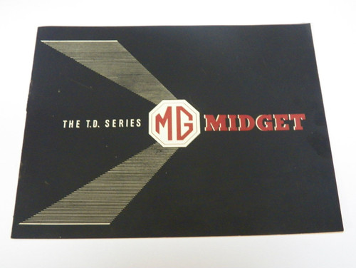 Original 1950-51 The T.D. Series MG Midget  Sales Brochure, publication NEL.145