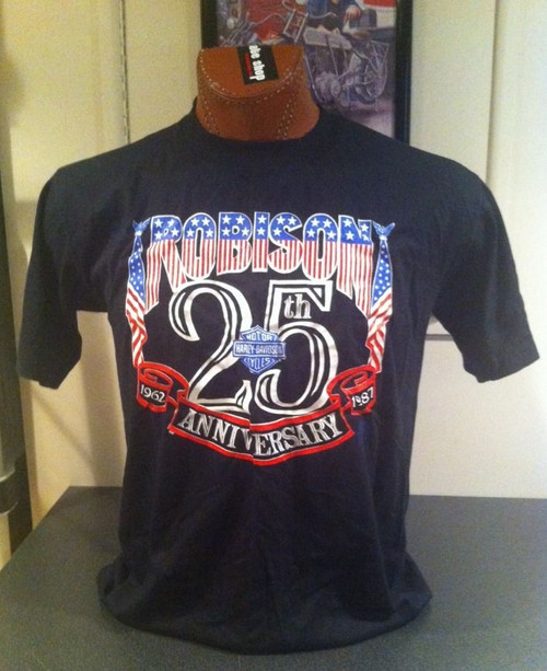 Vintage 1987 25th Anniversary Robison Harley-Davidson Daytona FL T-shirt , coolintocash.com, shopthgarage.com, cool into cash, shop the garage, bingo's swap meet garage