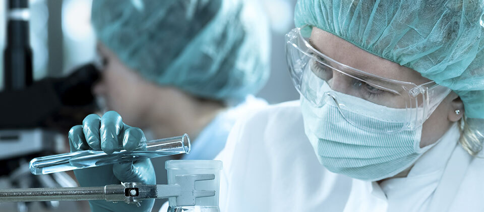 Scientist working in laboratory