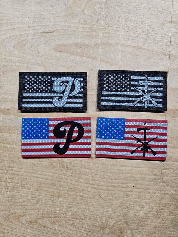 Hi Vis Flag Patches (3.5"x2")