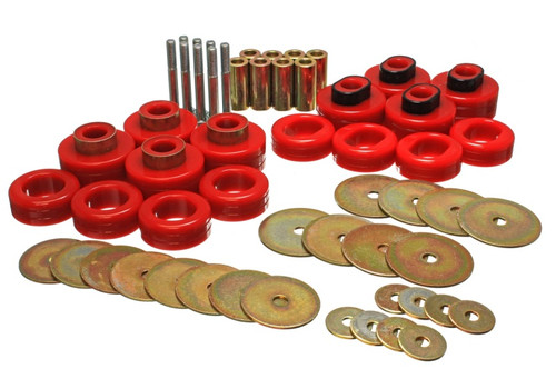 Energy Suspension Body Mount Set - Std. & Extra Cab - Red - 4.4117