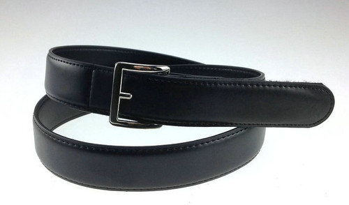 1.3 inch wide Genuine Leather Belt in Black with Smooth Finish