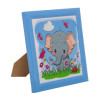 Elephant and friends crystal art framable