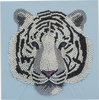 White hard tiger 18 x 18 cm crystal art