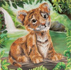 Tiger cub crystal art 18 by 18cm
