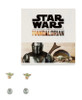 Disney's Star Wars The Mandalorian The Child & Boba Fett Green, orange and grey Enamel Silver plated Twin Pack Earring Set