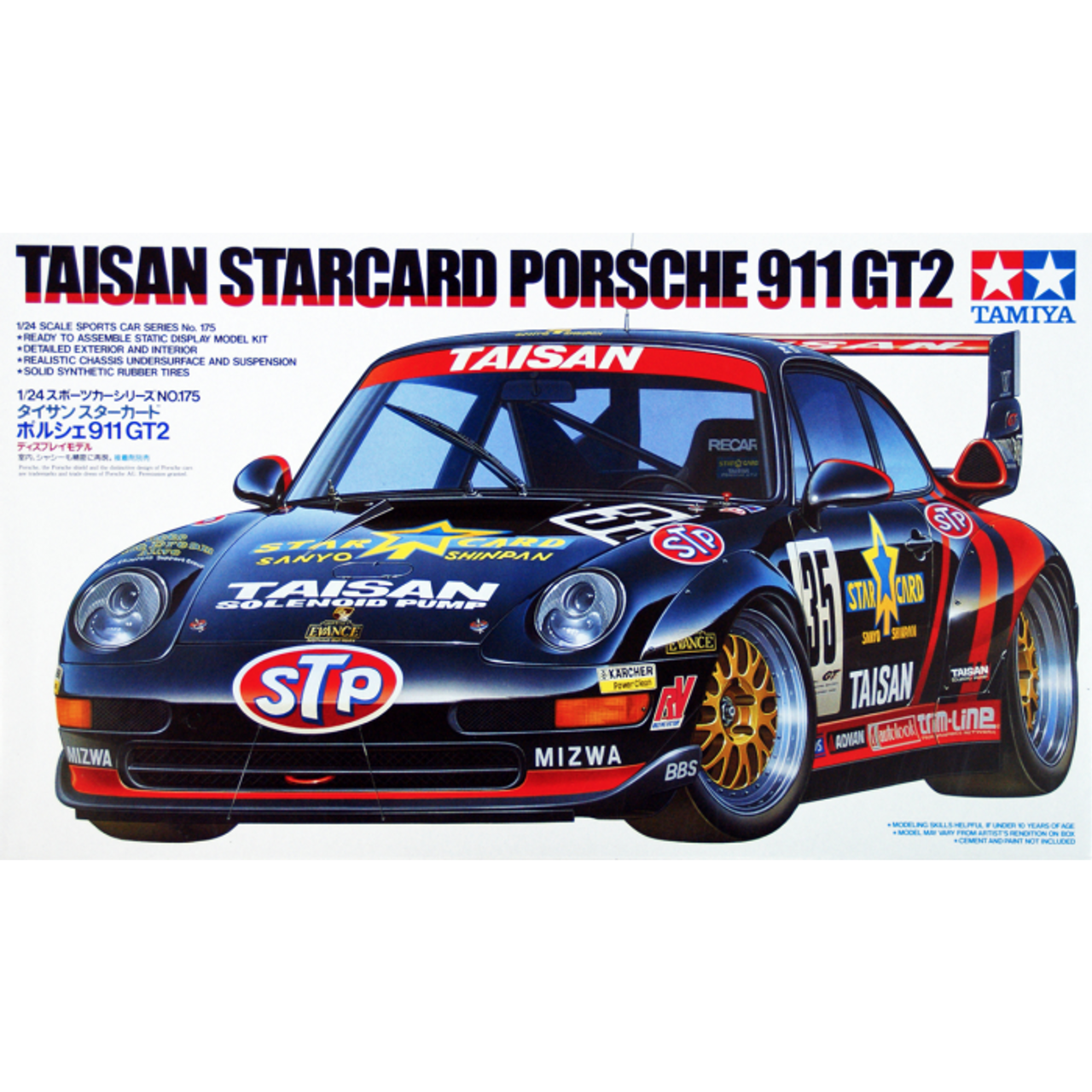 Tamiya 1/24 Taisan Starcard Porsche 911GT2 Plastic Model Kit NEW from Japan