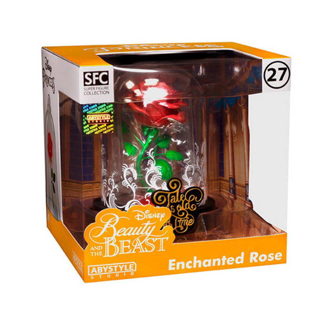 Beauty and the beast enchanted rose figure