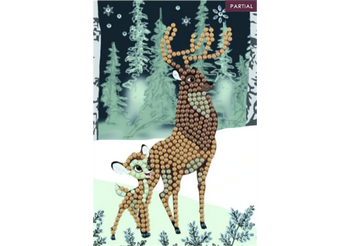 Festive bambi crystal art