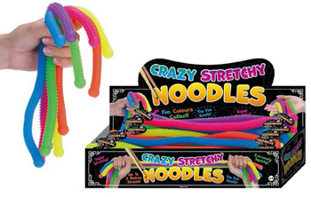 CRAZY STRETCHY NOODLE 6 ASSORTED 30CM IN DISPLAY