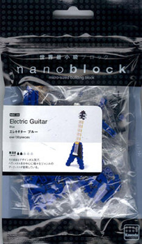 Electric guitar blue nano block