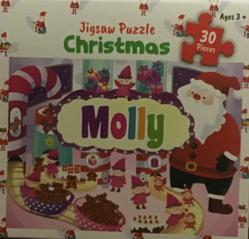 Childrens named Xmas jigsaw Molly 30pc