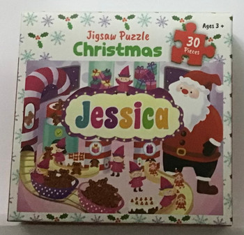 Children's Christmas named jigsaw 30pc Jessica