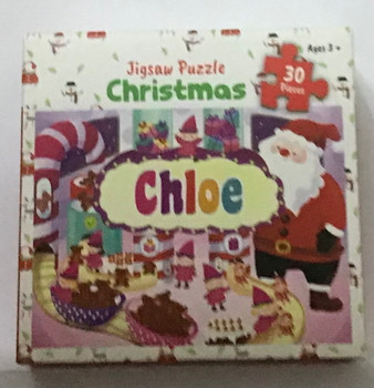 Children’s named Xmas jigsaw 30 pc Chloe