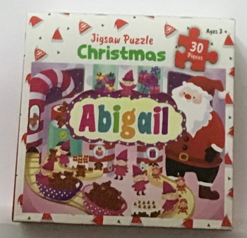 Children’s named Xmas jigsaw 30 pc Abigail