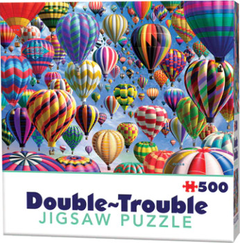 double trouble ballons 500 piece jigsaw double sided