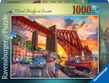 Jigsaw Puzzle Forth Bridge at Sunset - 1000 Pieces Puzzle