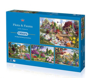 Gibson 4 x 500 piece jigsaw Flora and Fauna jigsaw