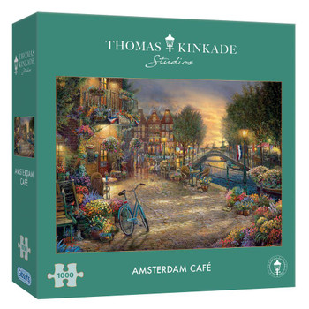 Gibson Thomas kinkade 1000 piece jigsaw Amsterdam Cafe