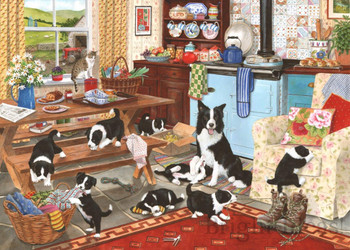 Collie wobbles 1000 piece jigsaw house of puzzles